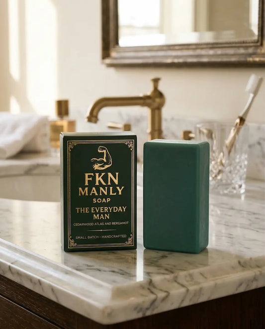 Fkn Manly Soap Everyday Man On A Luxurious Marble Counter In The Bathroom
