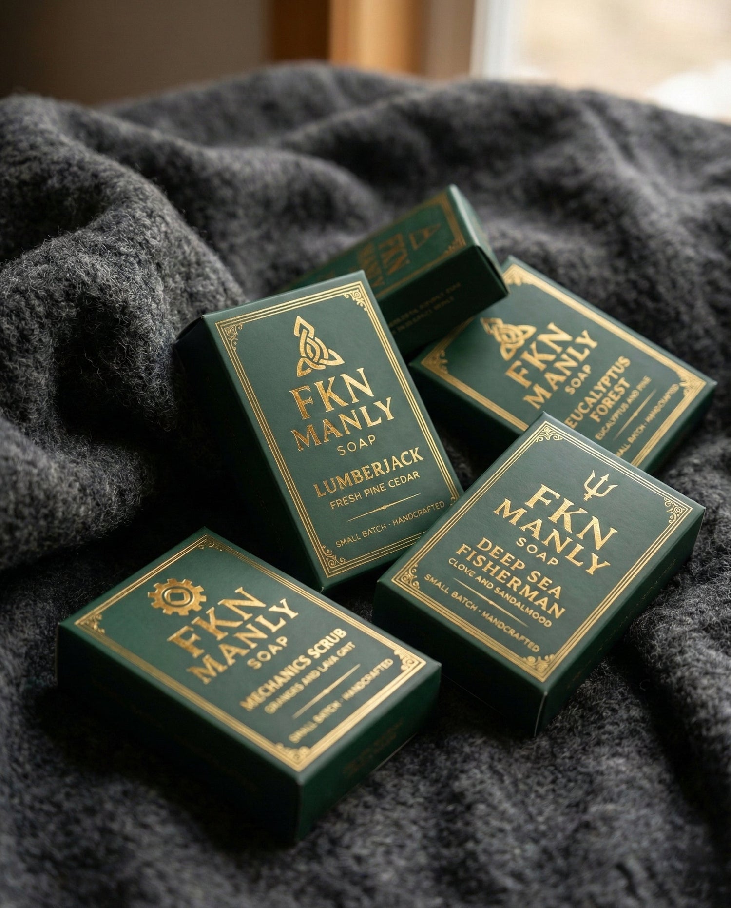 5 bars of Fkn Manly Tallow Soap call the Full Arsenal.  A 5 bar bundle of premium tallow soap for men.