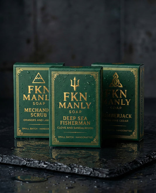 3 Bars Of Handmade Tallow Soap For Men