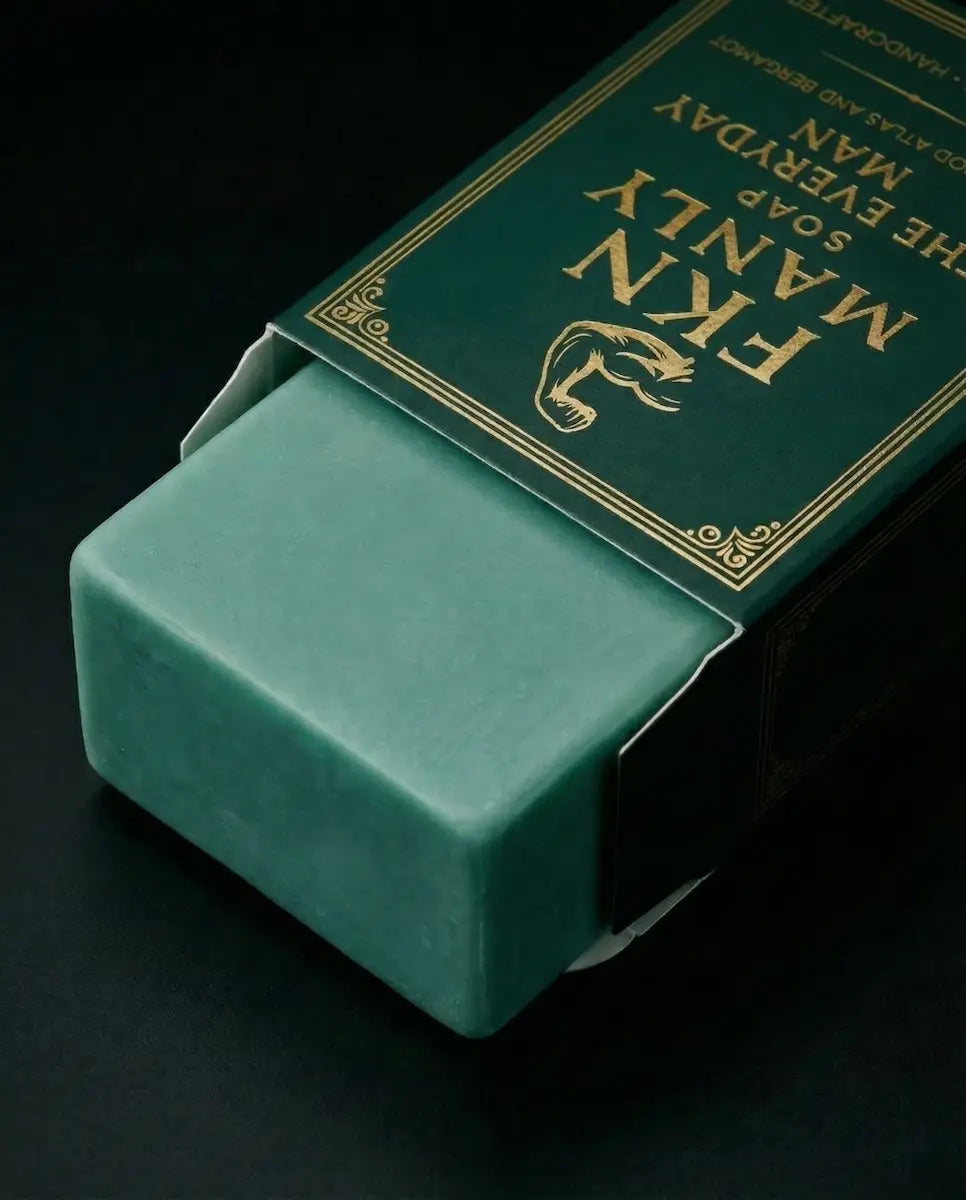Everyday Men Grass Fed Beef Tallow Soap for Men On  A Black Background