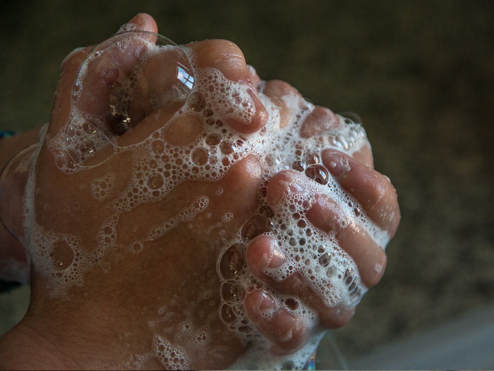 Man Washing Hands With FKN Manly Soap