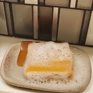 Mechanics Soap In a Soap Dish Covered In soap Suds